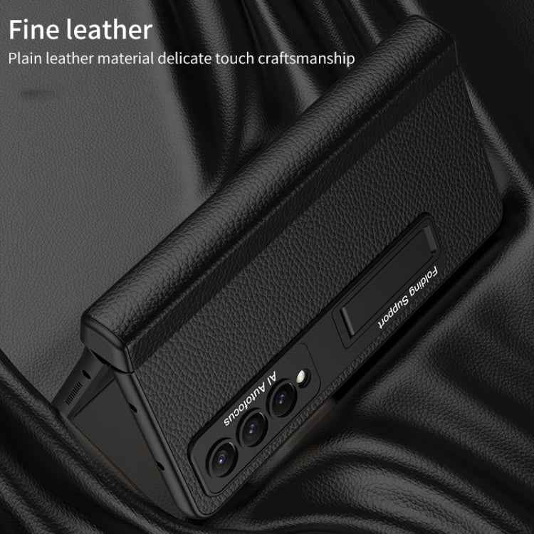 GKK Integrated Fold Hinge Leather Phone Case with Holder, For Samsung Galaxy Z Fold4