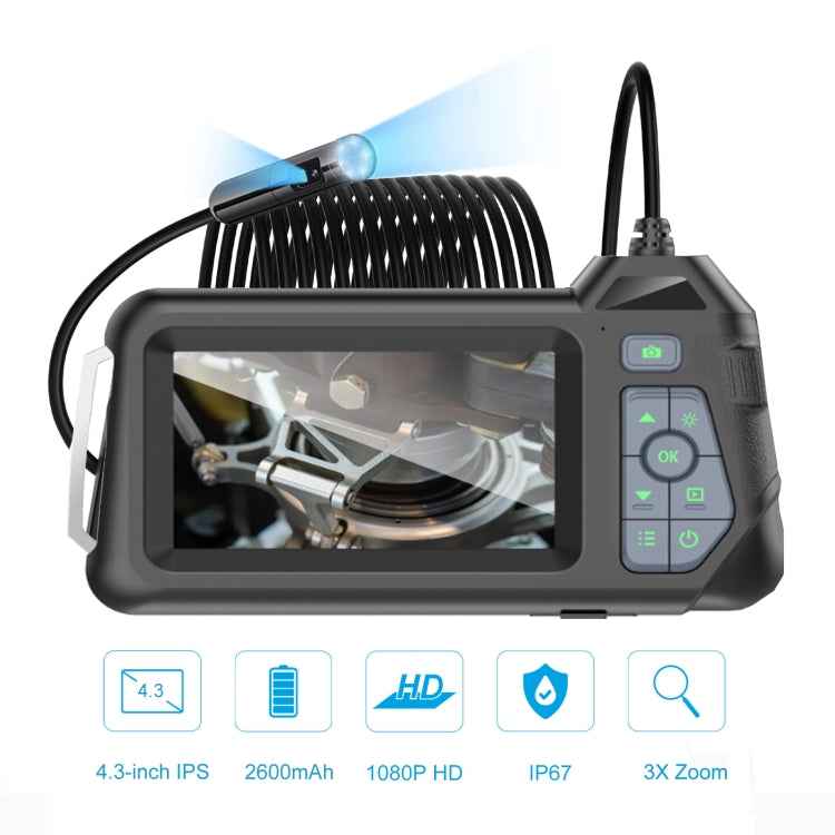 M60 4.3 inch Dual Camera with Screen Endoscope, 1m, 2m, 5m, 10m