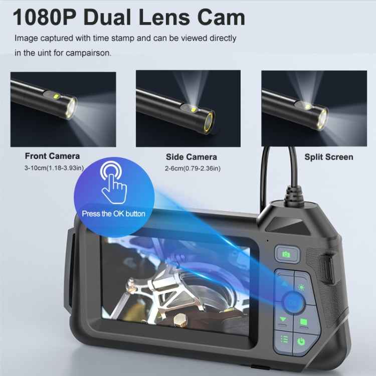 M60 4.3 inch Dual Camera with Screen Endoscope, 1m, 2m, 5m, 10m