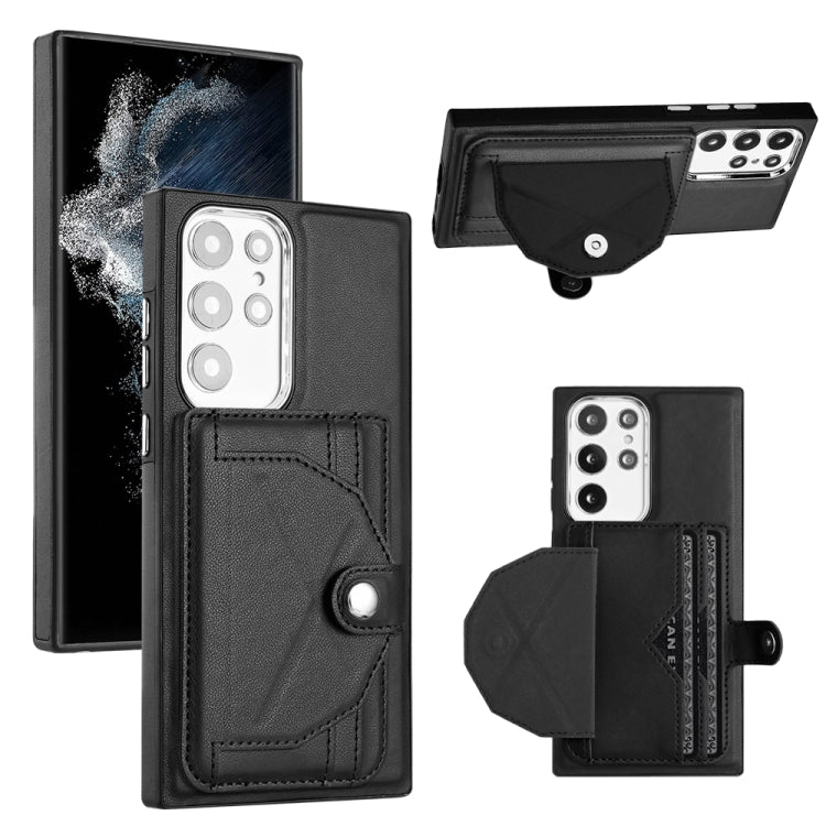 Shockproof Leather Phone Case with Card Holder, For Samsung Galaxy A23 4G / F23 5G / M23 5G, For Samsung Galaxy A53 5G, For Samsung Galaxy A73 5G, For Samsung Galaxy A33 5G, For Samsung Galaxy A13 4G, For Samsung Galaxy S22 Ultra 5G                    ...