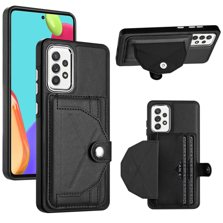 Shockproof Leather Phone Case with Card Holder, For Samsung Galaxy S21 FE 5G, For Samsung Galaxy A32 4G, For Samsung Galaxy A72 4G / A72 5G, For Samsung Galaxy A52 4G / A52 5G, For Samsung Galaxy A12 4G / M12, For Samsung Galaxy A32 5G
