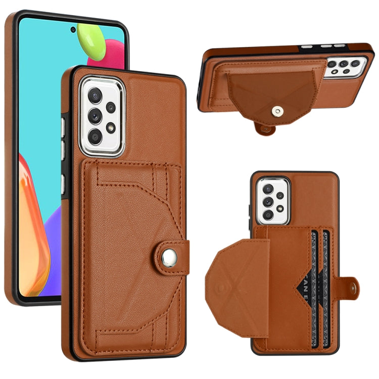Shockproof Leather Phone Case with Card Holder, For Samsung Galaxy S21 FE 5G, For Samsung Galaxy A32 4G, For Samsung Galaxy A72 4G / A72 5G, For Samsung Galaxy A52 4G / A52 5G, For Samsung Galaxy A12 4G / M12, For Samsung Galaxy A32 5G