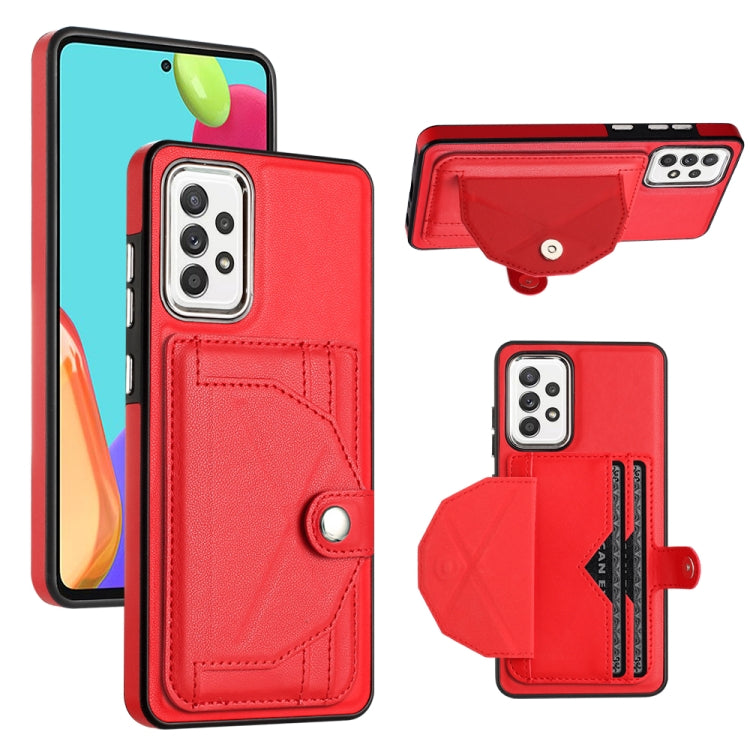 Shockproof Leather Phone Case with Card Holder, For Samsung Galaxy A22 5G, For Samsung Galaxy S21 FE 5G, For Samsung Galaxy A32 4G, For Samsung Galaxy A72 4G / A72 5G, For Samsung Galaxy A52 4G / A52 5G, For Samsung Galaxy A12 4G / M12                 ...
