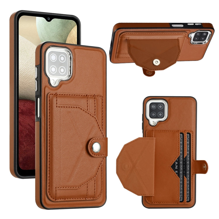 Shockproof Leather Phone Case with Card Holder, For Samsung Galaxy A22 5G, For Samsung Galaxy S21 FE 5G, For Samsung Galaxy A32 4G, For Samsung Galaxy A72 4G / A72 5G, For Samsung Galaxy A52 4G / A52 5G, For Samsung Galaxy A12 4G / M12                 ...