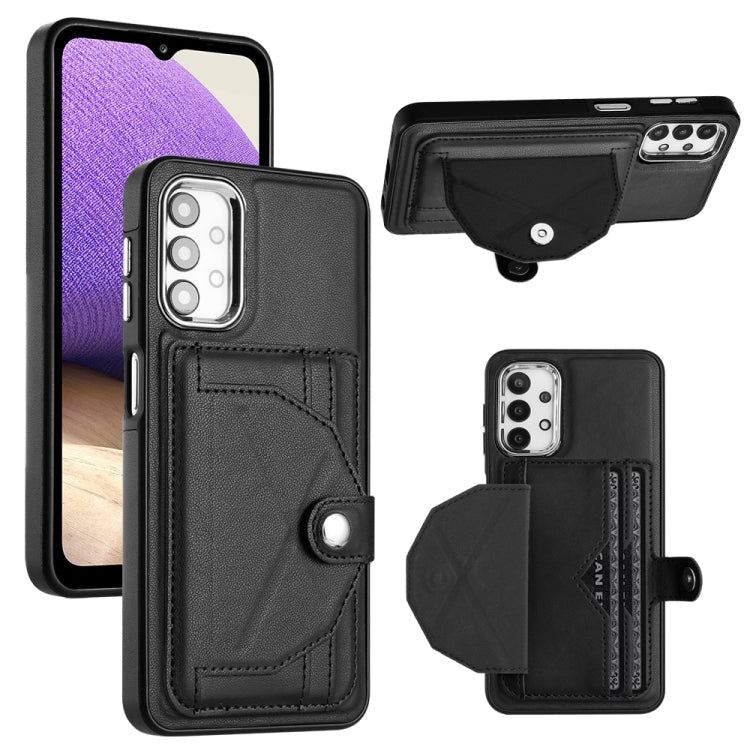 Shockproof Leather Phone Case with Card Holder, For Samsung Galaxy A22 5G, For Samsung Galaxy S21 FE 5G, For Samsung Galaxy A32 4G, For Samsung Galaxy A72 4G / A72 5G, For Samsung Galaxy A52 4G / A52 5G, For Samsung Galaxy A12 4G / M12                 ...