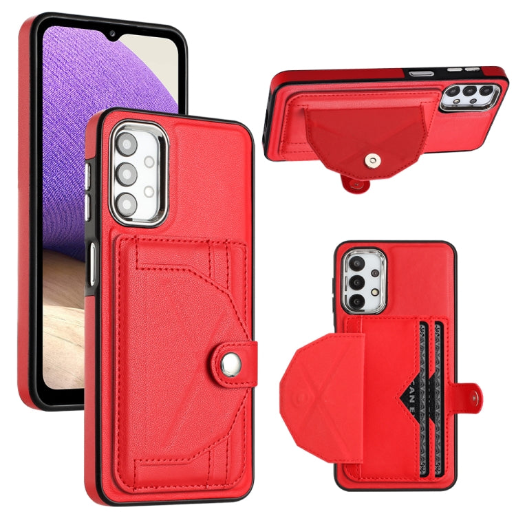 Shockproof Leather Phone Case with Card Holder, For Samsung Galaxy A22 5G, For Samsung Galaxy S21 FE 5G, For Samsung Galaxy A32 4G, For Samsung Galaxy A72 4G / A72 5G, For Samsung Galaxy A52 4G / A52 5G, For Samsung Galaxy A12 4G / M12                 ...