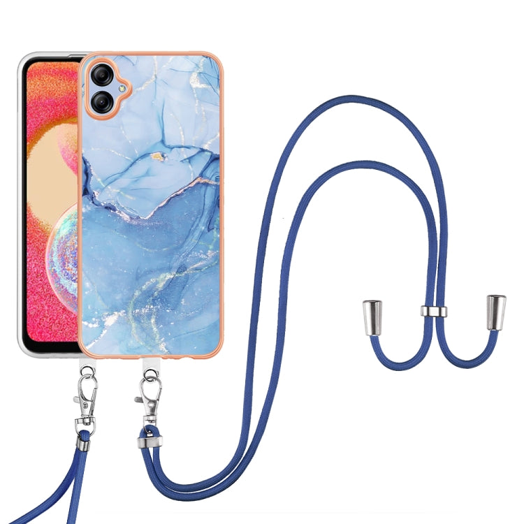 Electroplating Marble Dual-side IMD Phone Case with Lanyard, For Samsung Galaxy A25 5G, For Samsung Galaxy S23 FE 5G, For Samsung Galaxy A24, For Samsung Galaxy A04E