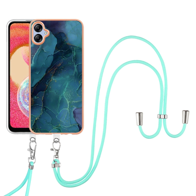 Electroplating Marble Dual-side IMD Phone Case with Lanyard, For Samsung Galaxy A25 5G, For Samsung Galaxy S23 FE 5G, For Samsung Galaxy A24, For Samsung Galaxy A04E