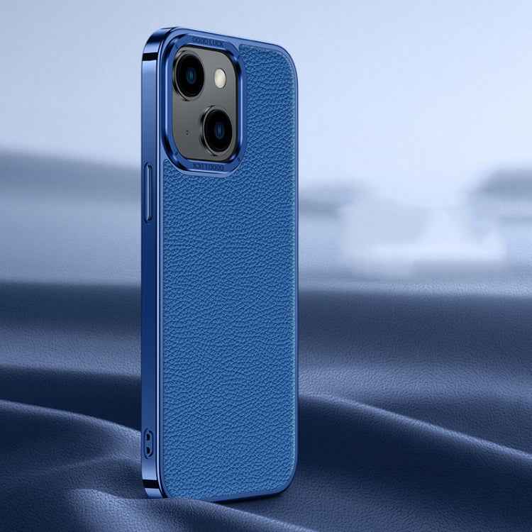 Litchi Texture Genuine Leather Phone Case