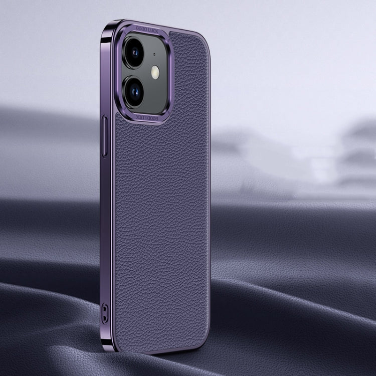 Litchi Texture Genuine Leather Phone Case