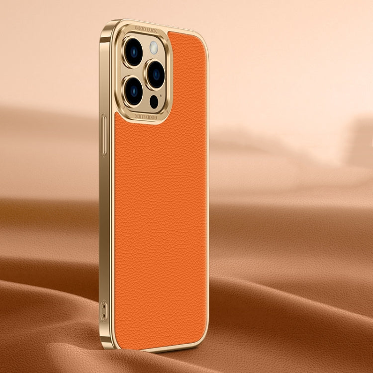 Litchi Texture Genuine Leather Phone Case