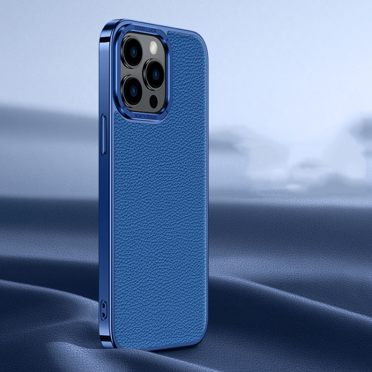 Litchi Texture Genuine Leather Phone Case