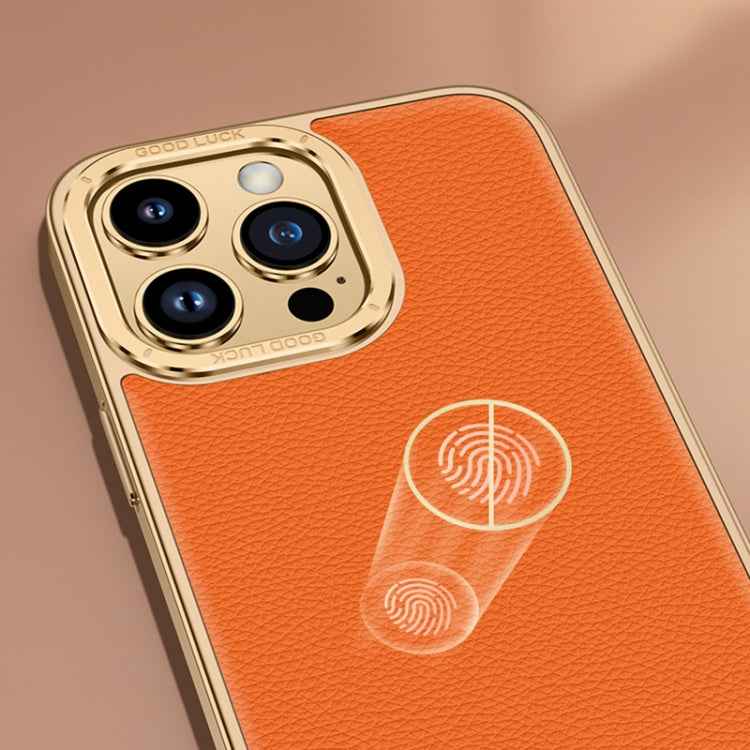 Litchi Texture Genuine Leather Phone Case