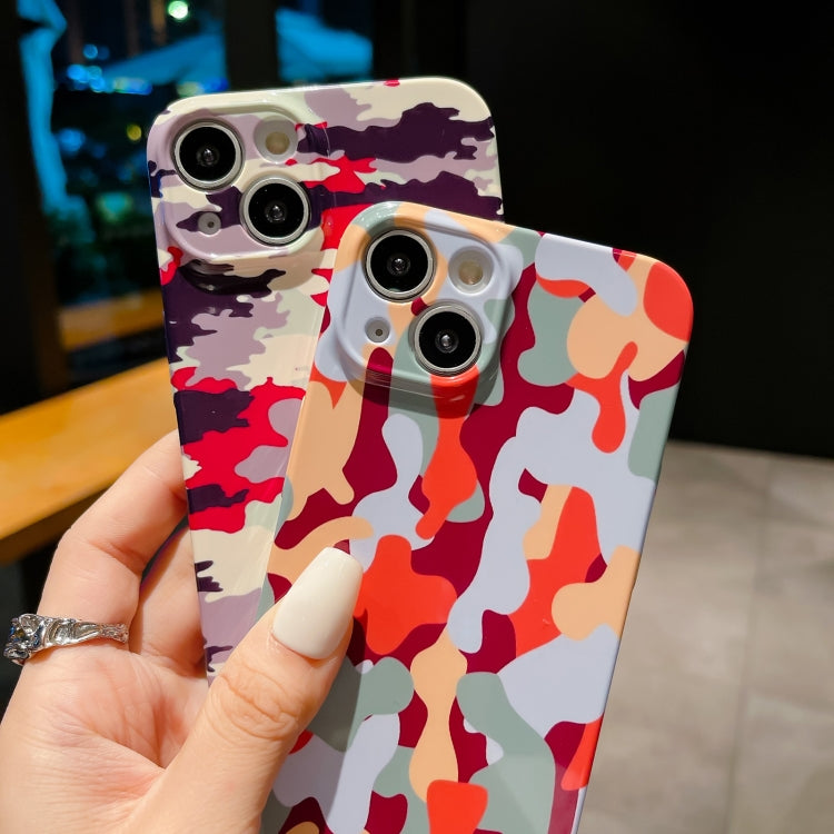 Precise Hole Camouflage Pattern PC Phone Case, For iPhone 15 Pro Max, For iPhone 15 Pro, For iPhone 15 Plus, For iPhone 15, For iPhone 14 Plus, For iPhone 14