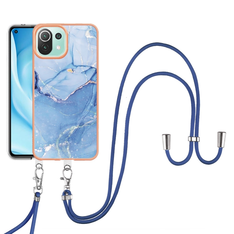 Electroplating Marble Dual-side IMD Phone Case with Lanyard