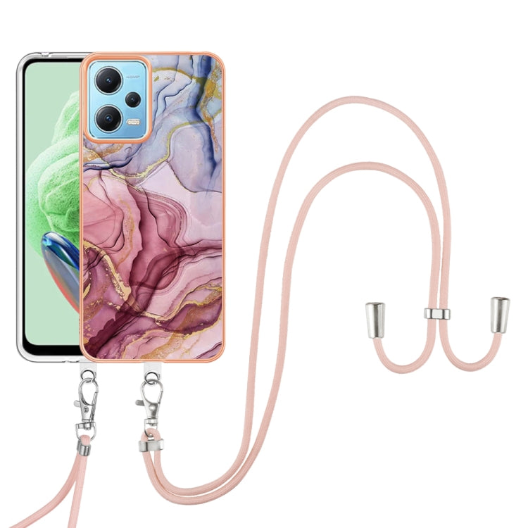 Electroplating Marble Dual-side IMD Phone Case with Lanyard