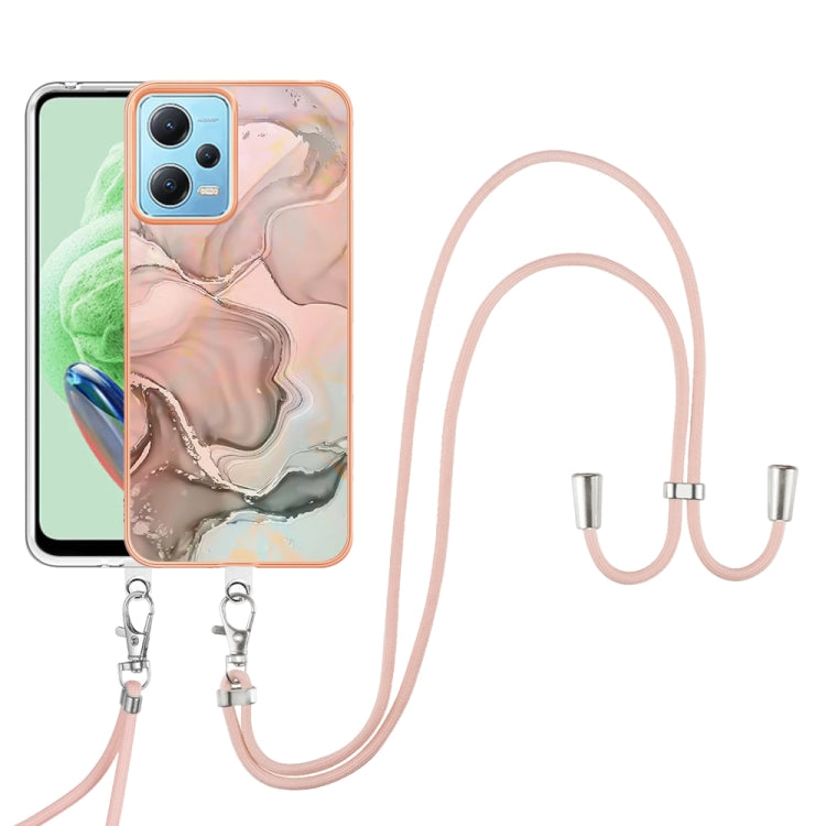 Electroplating Marble Dual-side IMD Phone Case with Lanyard