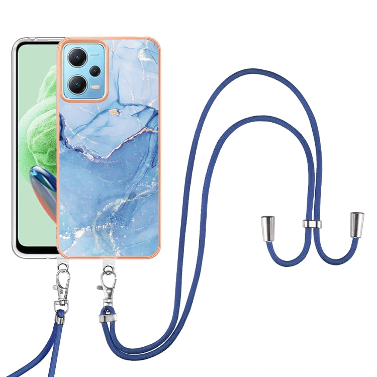 Electroplating Marble Dual-side IMD Phone Case with Lanyard