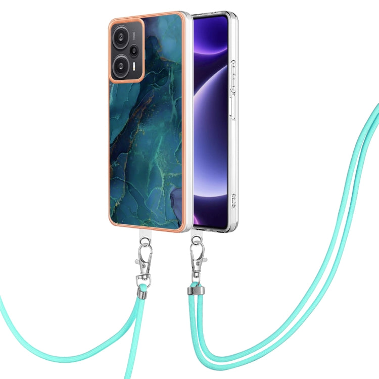 Electroplating Marble Dual-side IMD Phone Case with Lanyard, For Xiaomi Redmi Note 13 Pro+ 5G, For Xiaomi Redmi Note 13 Pro 5G Global, For Xiaomi 13T/13T Pro, For Xiaomi Poco F5 5G, For Xiaomi Poco F5 Pro 5G / Redmi K60, For Xiaomi Redmi Note 12S 4G   ...