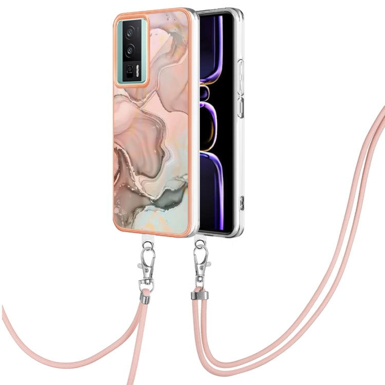 Electroplating Marble Dual-side IMD Phone Case with Lanyard, For Xiaomi Redmi Note 13 Pro+ 5G, For Xiaomi Redmi Note 13 Pro 5G Global, For Xiaomi 13T/13T Pro, For Xiaomi Poco F5 5G, For Xiaomi Poco F5 Pro 5G / Redmi K60, For Xiaomi Redmi Note 12S 4G   ...