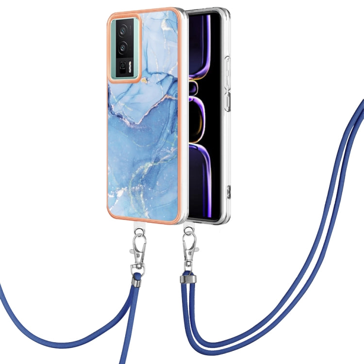Electroplating Marble Dual-side IMD Phone Case with Lanyard, For Xiaomi Redmi Note 13 Pro+ 5G, For Xiaomi Redmi Note 13 Pro 5G Global, For Xiaomi 13T/13T Pro, For Xiaomi Poco F5 5G, For Xiaomi Poco F5 Pro 5G / Redmi K60, For Xiaomi Redmi Note 12S 4G   ...