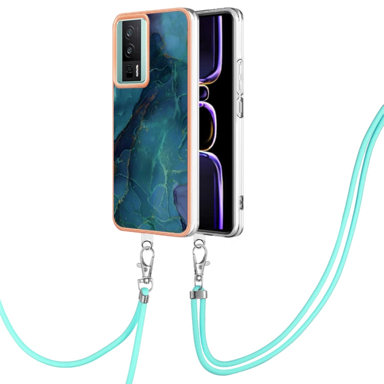 Electroplating Marble Dual-side IMD Phone Case with Lanyard, For Xiaomi Redmi Note 13 Pro+ 5G, For Xiaomi Redmi Note 13 Pro 5G Global, For Xiaomi 13T/13T Pro, For Xiaomi Poco F5 5G, For Xiaomi Poco F5 Pro 5G / Redmi K60, For Xiaomi Redmi Note 12S 4G   ...