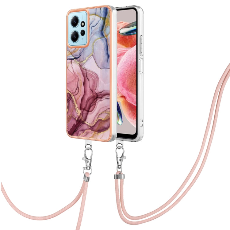 Electroplating Marble Dual-side IMD Phone Case with Lanyard, For Xiaomi Redmi Note 13 Pro+ 5G, For Xiaomi Redmi Note 13 Pro 5G Global, For Xiaomi 13T/13T Pro, For Xiaomi Poco F5 5G, For Xiaomi Poco F5 Pro 5G / Redmi K60, For Xiaomi Redmi Note 12S 4G   ...