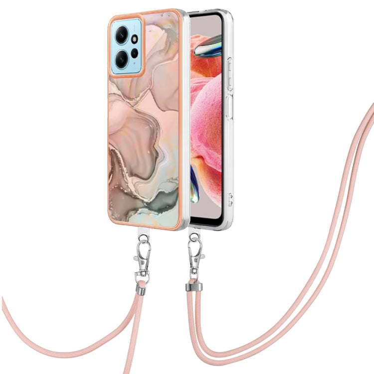 Electroplating Marble Dual-side IMD Phone Case with Lanyard, For Xiaomi Redmi Note 13 Pro+ 5G, For Xiaomi Redmi Note 13 Pro 5G Global, For Xiaomi 13T/13T Pro, For Xiaomi Poco F5 5G, For Xiaomi Poco F5 Pro 5G / Redmi K60, For Xiaomi Redmi Note 12S 4G   ...