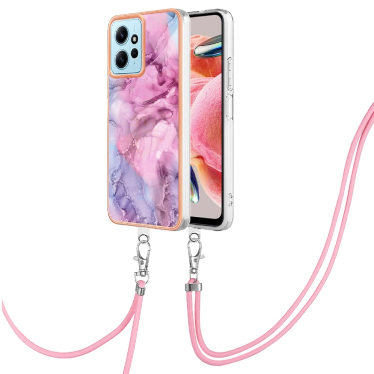 Electroplating Marble Dual-side IMD Phone Case with Lanyard, For Xiaomi Redmi Note 13 Pro+ 5G, For Xiaomi Redmi Note 13 Pro 5G Global, For Xiaomi 13T/13T Pro, For Xiaomi Poco F5 5G, For Xiaomi Poco F5 Pro 5G / Redmi K60, For Xiaomi Redmi Note 12S 4G   ...