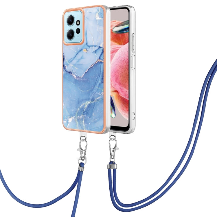 Electroplating Marble Dual-side IMD Phone Case with Lanyard, For Xiaomi Redmi Note 13 Pro+ 5G, For Xiaomi Redmi Note 13 Pro 5G Global, For Xiaomi 13T/13T Pro, For Xiaomi Poco F5 5G, For Xiaomi Poco F5 Pro 5G / Redmi K60, For Xiaomi Redmi Note 12S 4G   ...