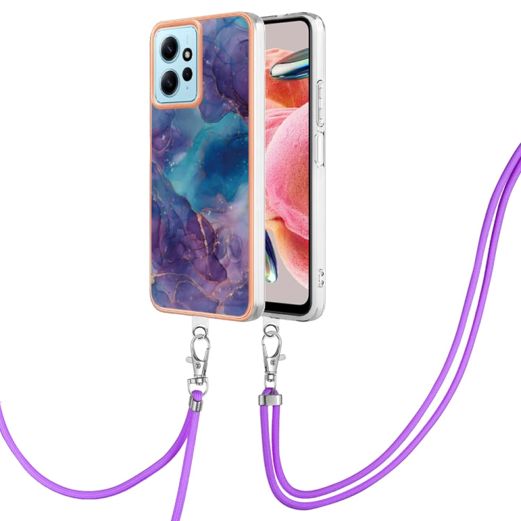 Electroplating Marble Dual-side IMD Phone Case with Lanyard, For Xiaomi Redmi Note 13 Pro+ 5G, For Xiaomi Redmi Note 13 Pro 5G Global, For Xiaomi 13T/13T Pro, For Xiaomi Poco F5 5G, For Xiaomi Poco F5 Pro 5G / Redmi K60, For Xiaomi Redmi Note 12S 4G   ...