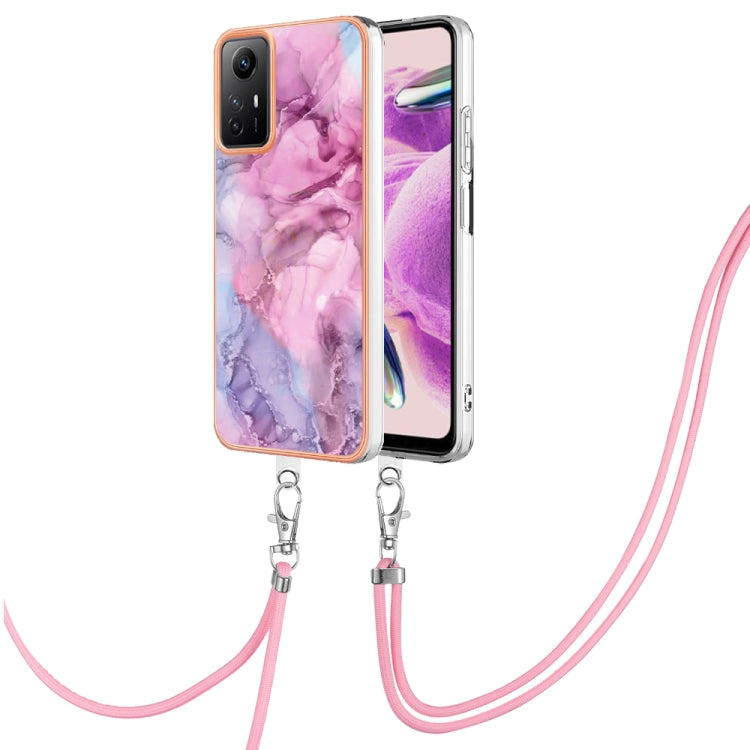 Electroplating Marble Dual-side IMD Phone Case with Lanyard, For Xiaomi Redmi Note 13 Pro+ 5G, For Xiaomi Redmi Note 13 Pro 5G Global, For Xiaomi 13T/13T Pro, For Xiaomi Poco F5 5G, For Xiaomi Poco F5 Pro 5G / Redmi K60, For Xiaomi Redmi Note 12S 4G   ...
