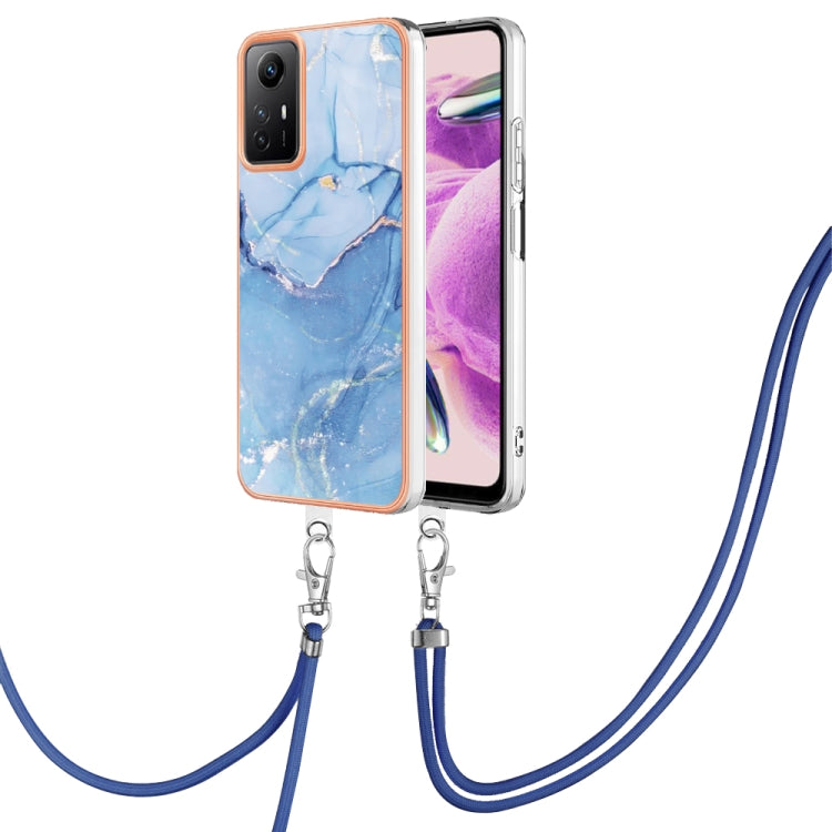 Electroplating Marble Dual-side IMD Phone Case with Lanyard, For Xiaomi Redmi Note 13 Pro+ 5G, For Xiaomi Redmi Note 13 Pro 5G Global, For Xiaomi 13T/13T Pro, For Xiaomi Poco F5 5G, For Xiaomi Poco F5 Pro 5G / Redmi K60, For Xiaomi Redmi Note 12S 4G   ...