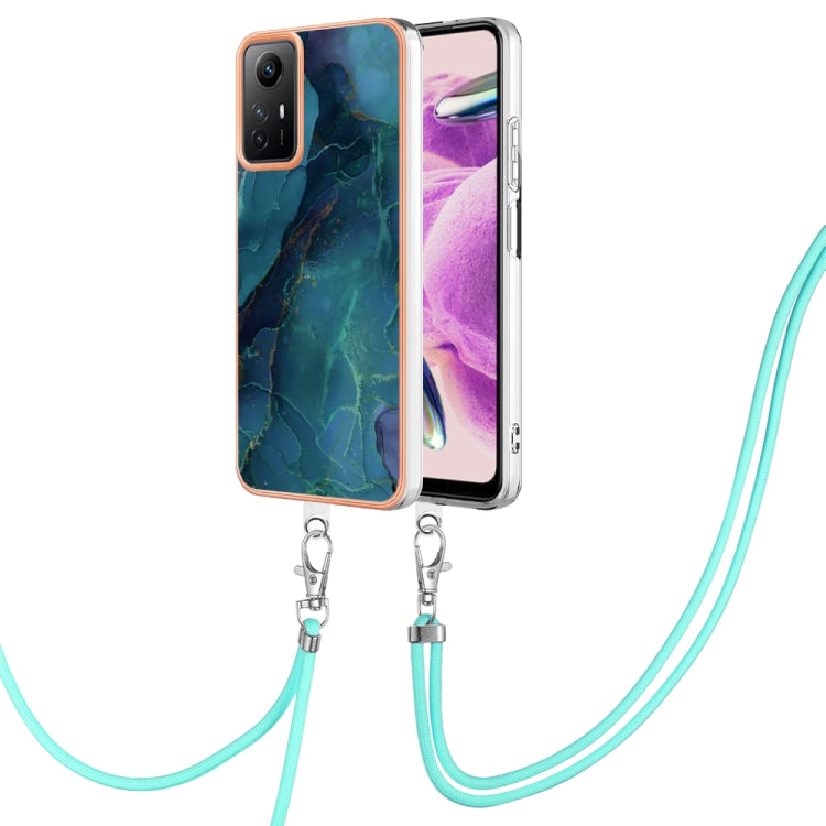 Electroplating Marble Dual-side IMD Phone Case with Lanyard, For Xiaomi Redmi Note 13 Pro+ 5G, For Xiaomi Redmi Note 13 Pro 5G Global, For Xiaomi 13T/13T Pro, For Xiaomi Poco F5 5G, For Xiaomi Poco F5 Pro 5G / Redmi K60, For Xiaomi Redmi Note 12S 4G   ...