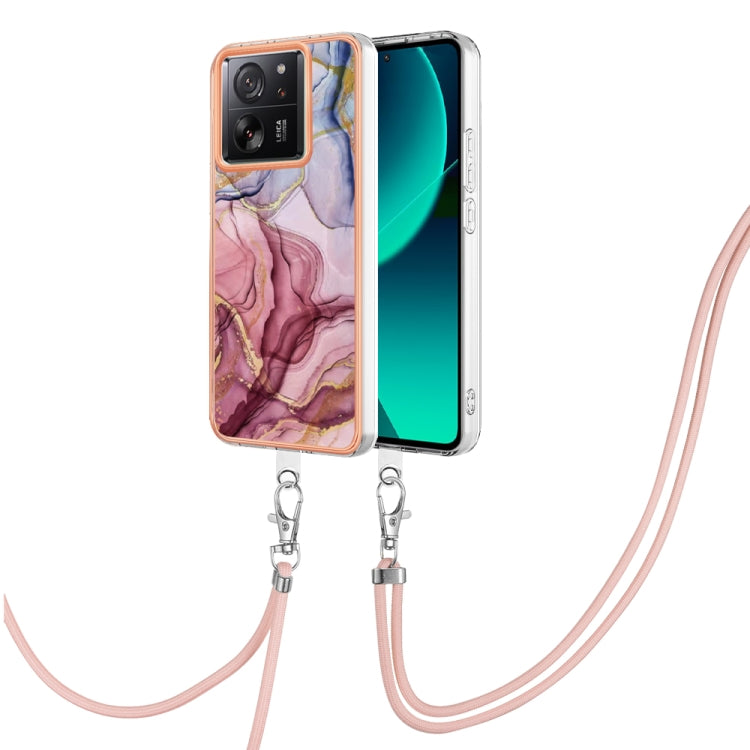 Electroplating Marble Dual-side IMD Phone Case with Lanyard, For Xiaomi Redmi Note 13 Pro+ 5G, For Xiaomi Redmi Note 13 Pro 5G Global, For Xiaomi 13T/13T Pro, For Xiaomi Poco F5 5G, For Xiaomi Poco F5 Pro 5G / Redmi K60, For Xiaomi Redmi Note 12S 4G   ...