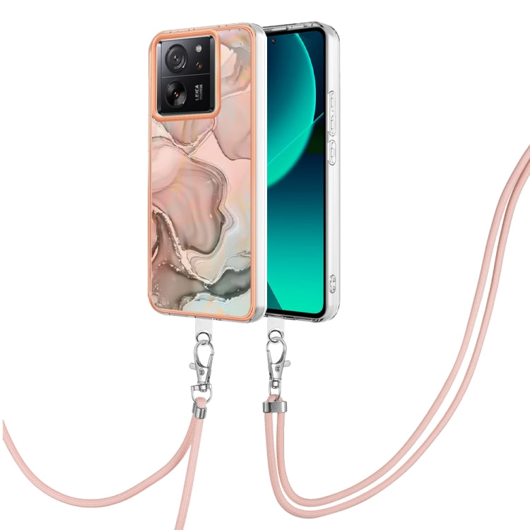 Electroplating Marble Dual-side IMD Phone Case with Lanyard, For Xiaomi Redmi Note 13 Pro+ 5G, For Xiaomi Redmi Note 13 Pro 5G Global, For Xiaomi 13T/13T Pro, For Xiaomi Poco F5 5G, For Xiaomi Poco F5 Pro 5G / Redmi K60, For Xiaomi Redmi Note 12S 4G   ...