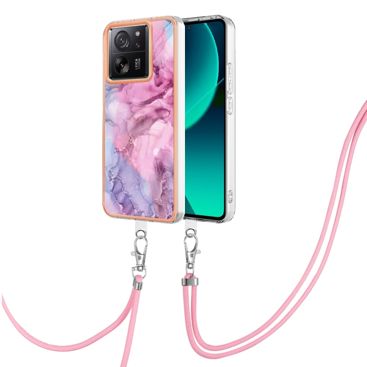 Electroplating Marble Dual-side IMD Phone Case with Lanyard, For Xiaomi Redmi Note 13 Pro+ 5G, For Xiaomi Redmi Note 13 Pro 5G Global, For Xiaomi 13T/13T Pro, For Xiaomi Poco F5 5G, For Xiaomi Poco F5 Pro 5G / Redmi K60, For Xiaomi Redmi Note 12S 4G   ...