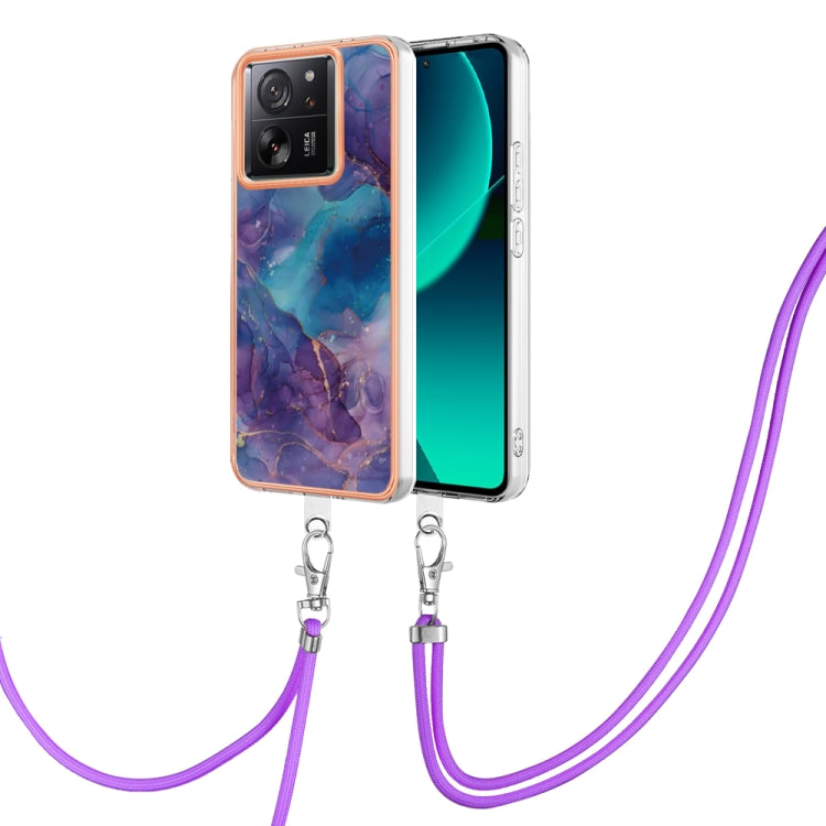 Electroplating Marble Dual-side IMD Phone Case with Lanyard, For Xiaomi Redmi Note 13 Pro+ 5G, For Xiaomi Redmi Note 13 Pro 5G Global, For Xiaomi 13T/13T Pro, For Xiaomi Poco F5 5G, For Xiaomi Poco F5 Pro 5G / Redmi K60, For Xiaomi Redmi Note 12S 4G   ...