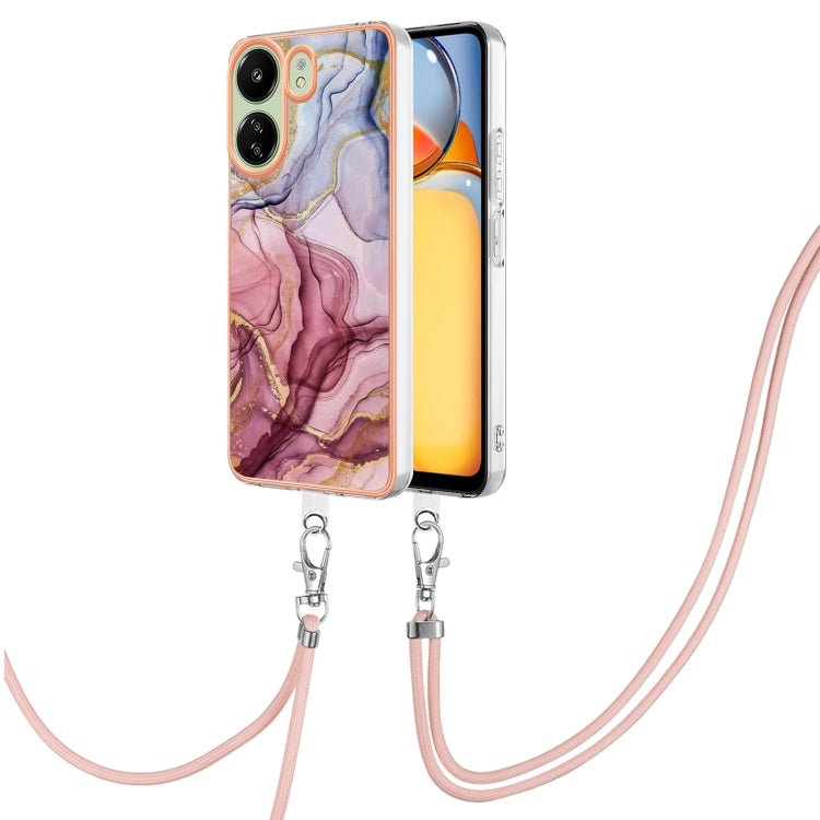 Electroplating Marble Dual-side IMD Phone Case with Lanyard, For Xiaomi Redmi Note 13 Pro 4G Global, For Xiaomi Poco M6 Pro 4G, For Xiaomi Redmi A3, For Xiaomi Redmi Note 13 4G Global, For Xiaomi Poco X6 Pro, For Xiaomi Redmi K70E                      ...