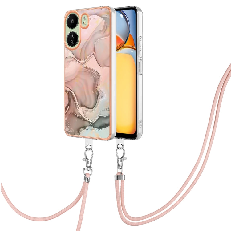 Electroplating Marble Dual-side IMD Phone Case with Lanyard, For Xiaomi Redmi Note 13 Pro 4G Global, For Xiaomi Poco M6 Pro 4G, For Xiaomi Redmi A3, For Xiaomi Redmi Note 13 4G Global, For Xiaomi Poco X6 Pro, For Xiaomi Redmi K70E                      ...
