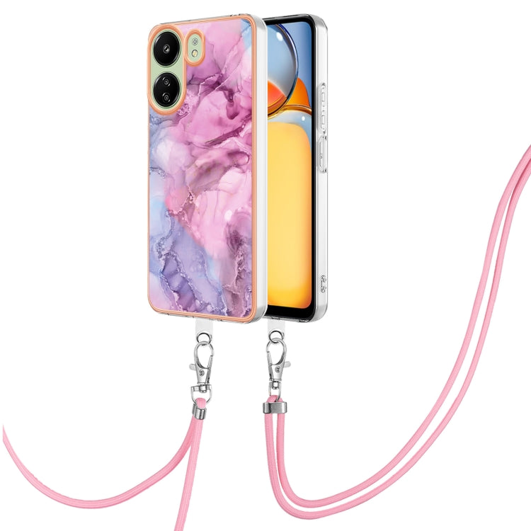 Electroplating Marble Dual-side IMD Phone Case with Lanyard, For Xiaomi Redmi Note 13 Pro 4G Global, For Xiaomi Poco M6 Pro 4G, For Xiaomi Redmi A3, For Xiaomi Redmi Note 13 4G Global, For Xiaomi Poco X6 Pro, For Xiaomi Redmi K70E                      ...