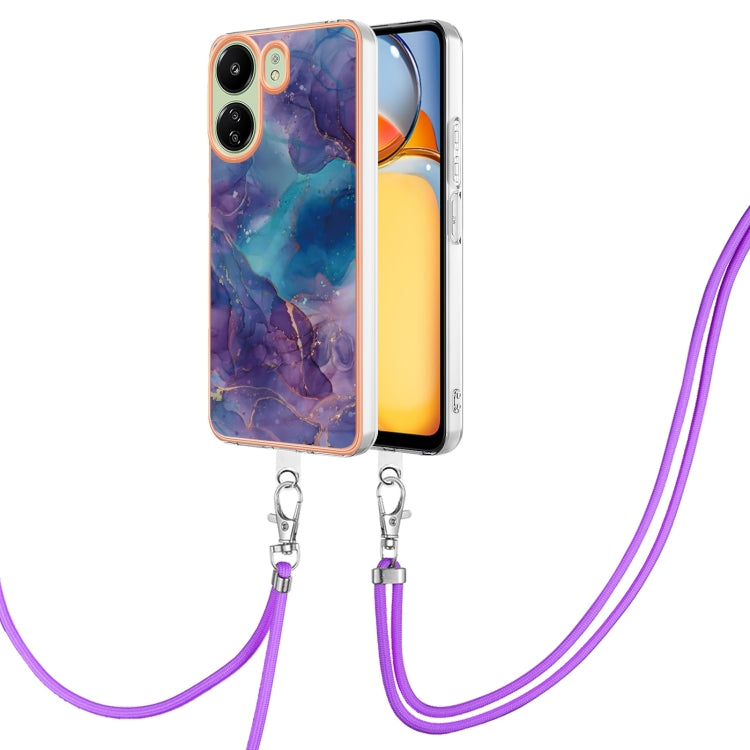 Electroplating Marble Dual-side IMD Phone Case with Lanyard, For Xiaomi Redmi Note 13 Pro 4G Global, For Xiaomi Poco M6 Pro 4G, For Xiaomi Redmi A3, For Xiaomi Redmi Note 13 4G Global, For Xiaomi Poco X6 Pro, For Xiaomi Redmi K70E                      ...