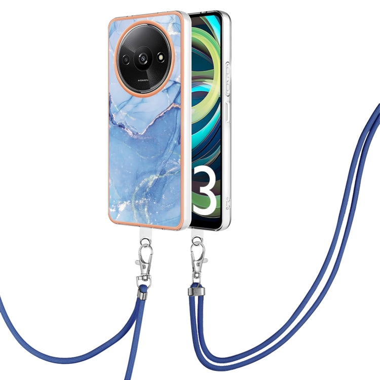 Electroplating Marble Dual-side IMD Phone Case with Lanyard, For Xiaomi Redmi Note 13 Pro 4G Global, For Xiaomi Poco M6 Pro 4G, For Xiaomi Redmi A3, For Xiaomi Redmi Note 13 4G Global, For Xiaomi Poco X6 Pro, For Xiaomi Redmi K70E                      ...