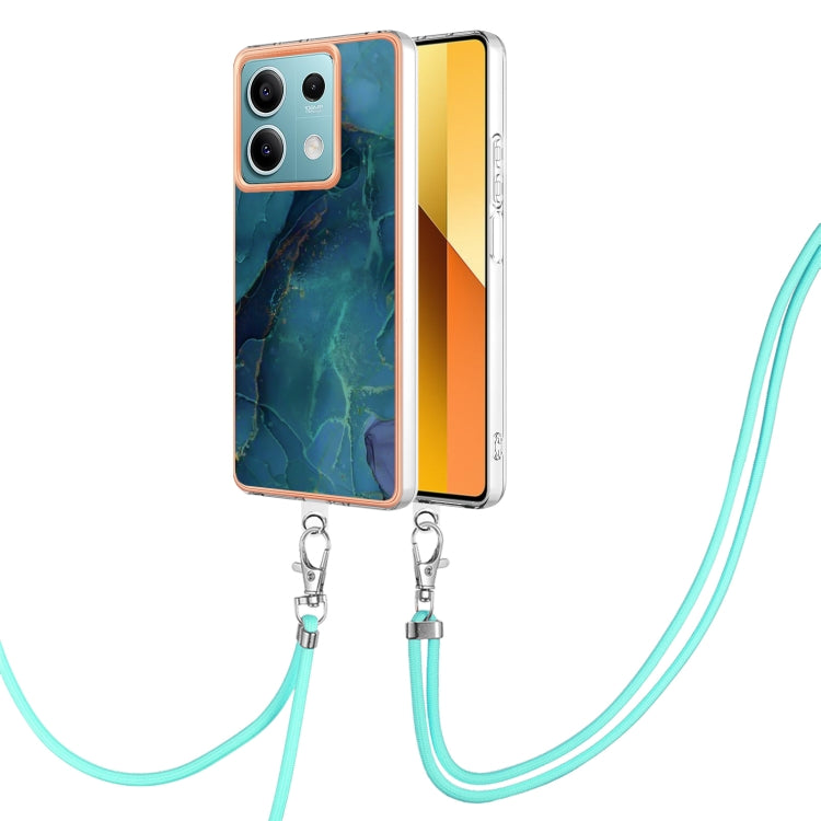Electroplating Marble Dual-side IMD Phone Case with Lanyard, For Xiaomi Redmi Note 13 Pro 4G Global, For Xiaomi Poco M6 Pro 4G, For Xiaomi Redmi A3, For Xiaomi Redmi Note 13 4G Global, For Xiaomi Poco X6 Pro, For Xiaomi Redmi K70E                      ...