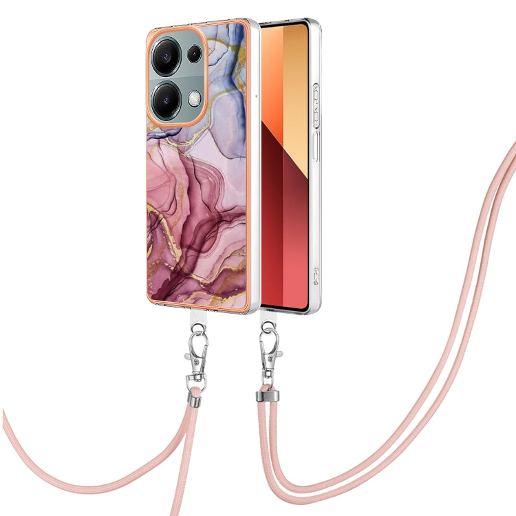 Electroplating Marble Dual-side IMD Phone Case with Lanyard, For Xiaomi Redmi Note 13 Pro 4G Global, For Xiaomi Poco M6 Pro 4G, For Xiaomi Redmi A3, For Xiaomi Redmi Note 13 4G Global, For Xiaomi Poco X6 Pro, For Xiaomi Redmi K70E                      ...