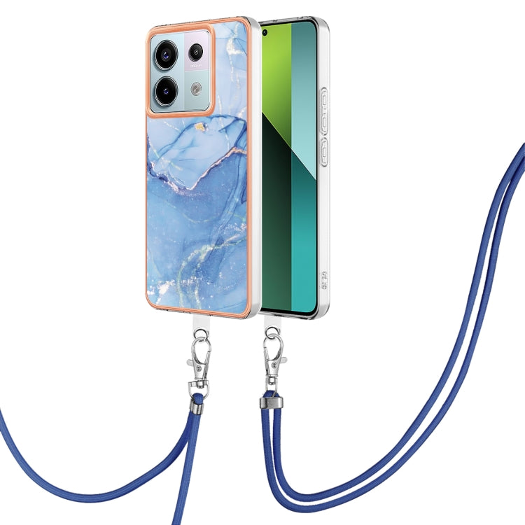 Electroplating Marble Dual-side IMD Phone Case with Lanyard, For Xiaomi Redmi Note 13 Pro+ 5G, For Xiaomi Redmi Note 13 Pro 5G Global, For Xiaomi 13T/13T Pro, For Xiaomi Poco F5 5G, For Xiaomi Poco F5 Pro 5G / Redmi K60, For Xiaomi Redmi Note 12S 4G   ...