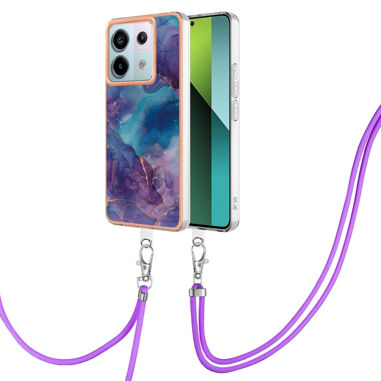 Electroplating Marble Dual-side IMD Phone Case with Lanyard, For Xiaomi Redmi Note 13 Pro+ 5G, For Xiaomi Redmi Note 13 Pro 5G Global, For Xiaomi 13T/13T Pro, For Xiaomi Poco F5 5G, For Xiaomi Poco F5 Pro 5G / Redmi K60, For Xiaomi Redmi Note 12S 4G   ...