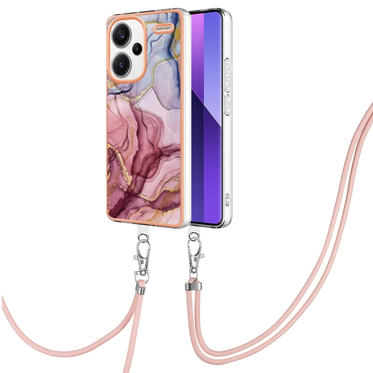 Electroplating Marble Dual-side IMD Phone Case with Lanyard, For Xiaomi Redmi Note 13 Pro+ 5G, For Xiaomi Redmi Note 13 Pro 5G Global, For Xiaomi 13T/13T Pro, For Xiaomi Poco F5 5G, For Xiaomi Poco F5 Pro 5G / Redmi K60, For Xiaomi Redmi Note 12S 4G   ...