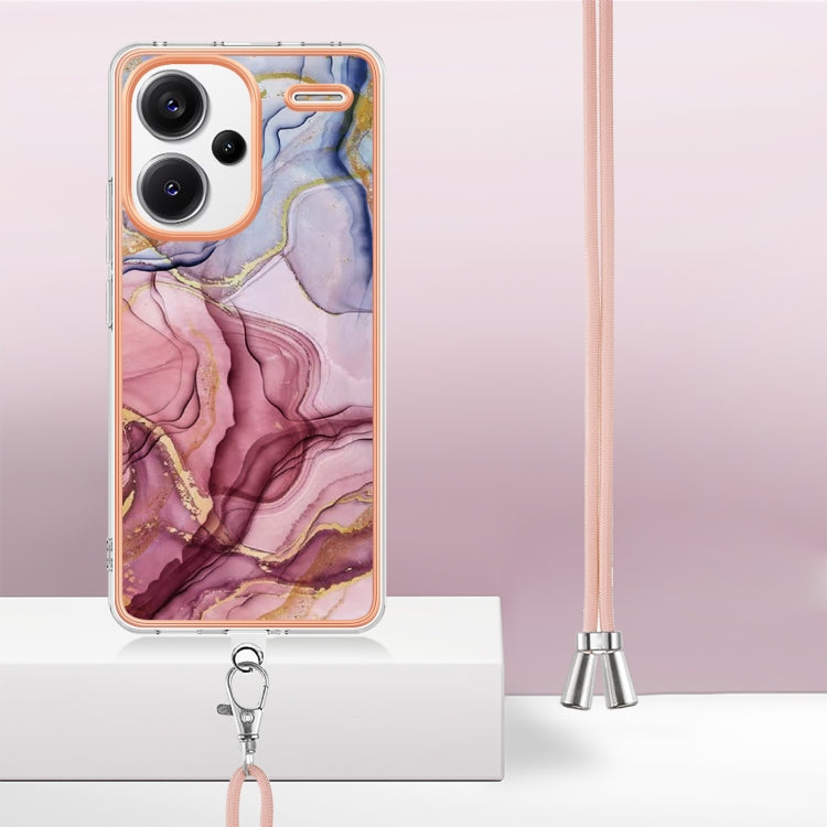 Electroplating Marble Dual-side IMD Phone Case with Lanyard, For Xiaomi Redmi Note 13 Pro+ 5G, For Xiaomi Redmi Note 13 Pro 5G Global, For Xiaomi 13T/13T Pro, For Xiaomi Poco F5 5G, For Xiaomi Poco F5 Pro 5G / Redmi K60, For Xiaomi Redmi Note 12S 4G   ...