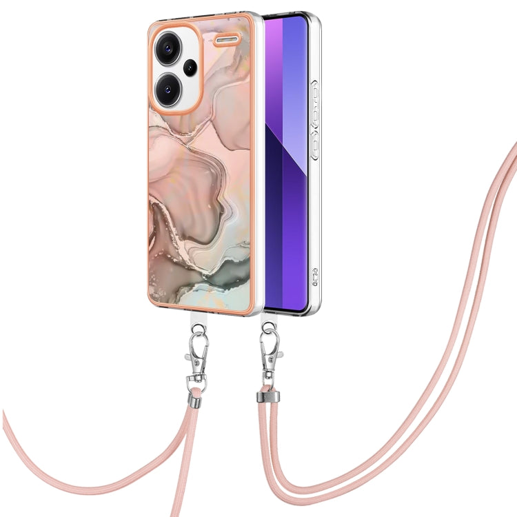 Electroplating Marble Dual-side IMD Phone Case with Lanyard, For Xiaomi Redmi Note 13 Pro+ 5G, For Xiaomi Redmi Note 13 Pro 5G Global, For Xiaomi 13T/13T Pro, For Xiaomi Poco F5 5G, For Xiaomi Poco F5 Pro 5G / Redmi K60, For Xiaomi Redmi Note 12S 4G   ...